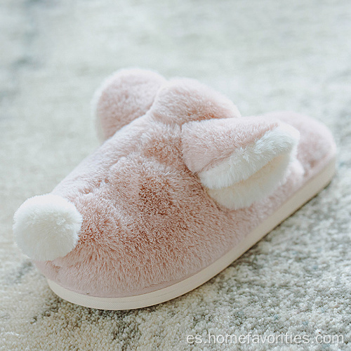 Pantuflas de felpa suave para mujer